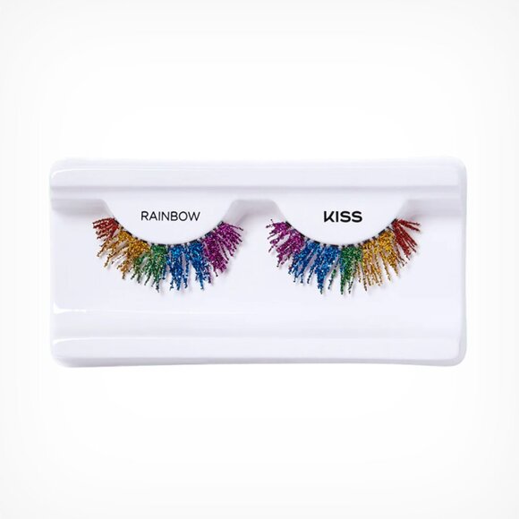 4/$20 KISS Love is Love Pride Eyelashes 14mm / Rainbow - Picture 4 of 10